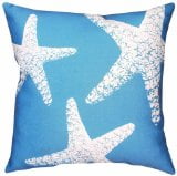 Manual Climaweave Indoor/Outdoor Square Decorative Throw Pillow, 18-Inch, Nautical Nonsense Starfish