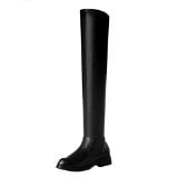 Guciheaven Women Winter New Style Leather Handmade Overknee Boots(7 B(M)US, Black)