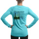 Altered Latitudes Women's Sanibel Island Lighthouse UPF Long Sleeve T-Shirt Large Water Blue